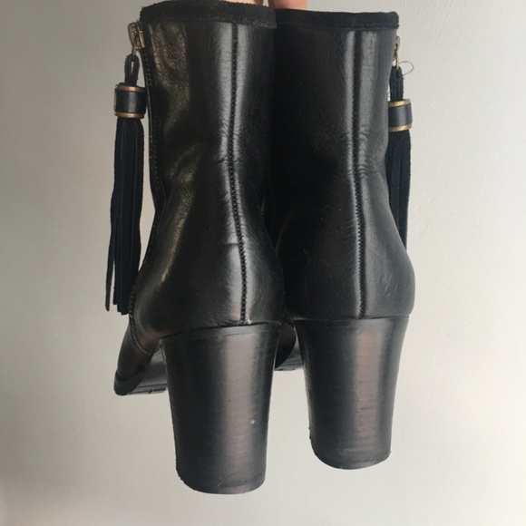 Lauren Ralph Lauren Carah leather ankle boots with tassel - Picture 3 of 10